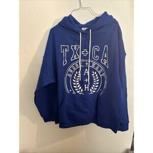 Ascot And Hart Xl Blue Hooded Sweatshirt NWT Unisex
